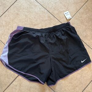 NWT Nike Women's Black and Purple Tempo Shorts